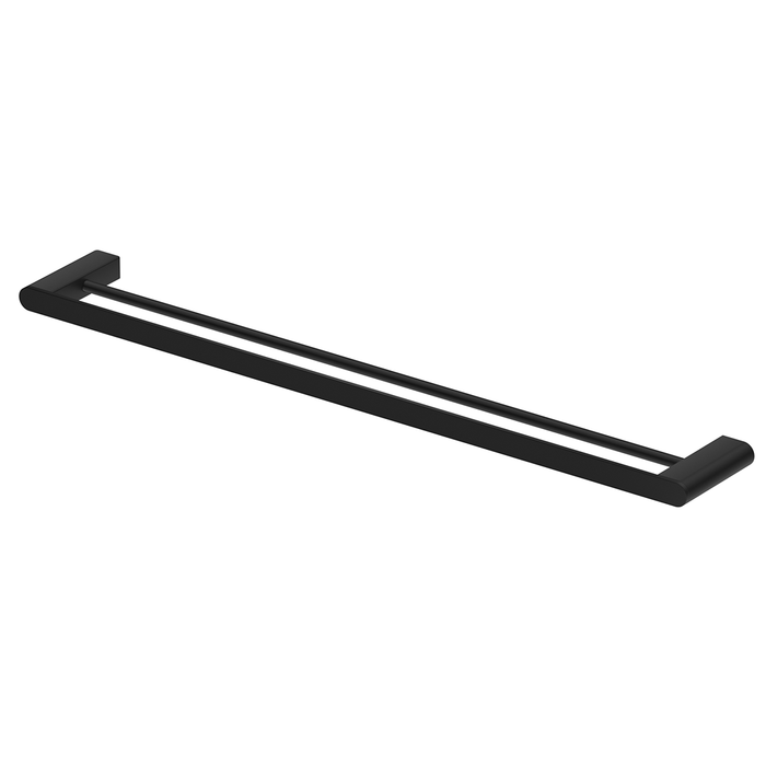 Beki / Lantra Matte Black Double Towel Rail - 600mm