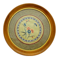 Brown circle frame