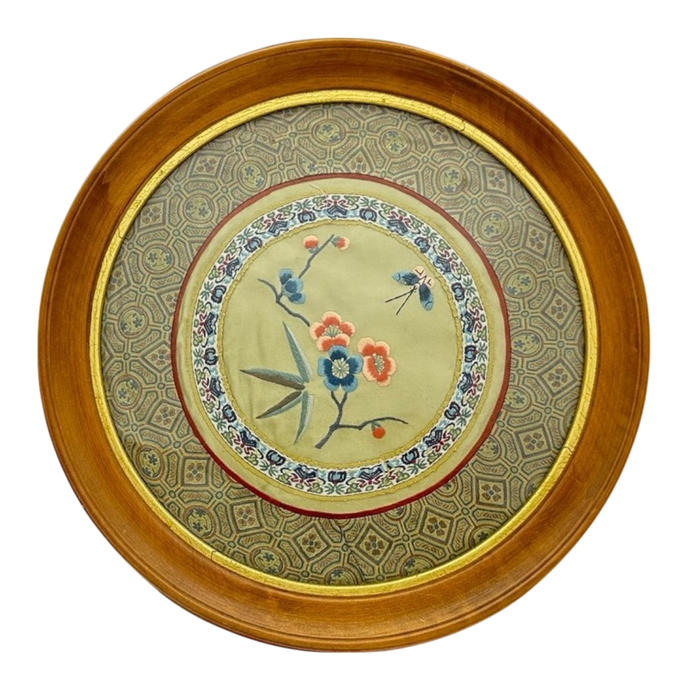Brown circle frame