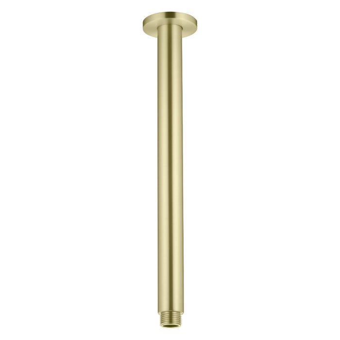 Classic Brushed Gold 300mm Round Ceiling Arm - Acqua Bathrooms