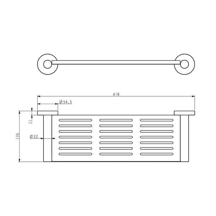 Classic Brushed Nickel Shower Shelf
