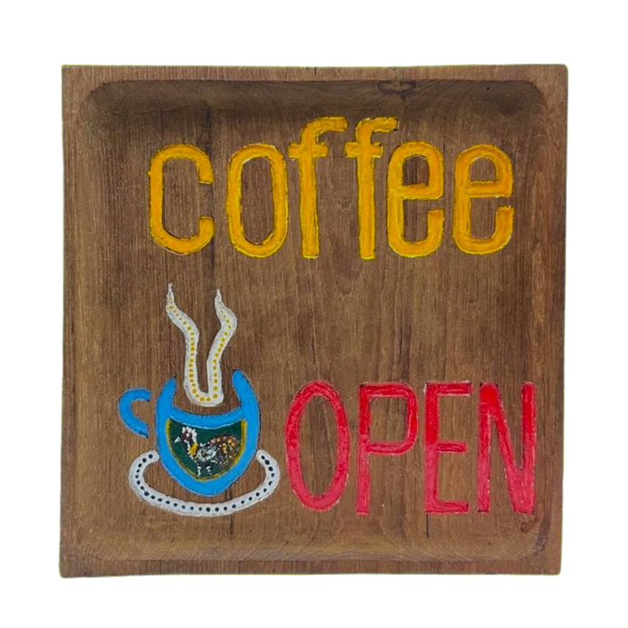 Coffee open sign