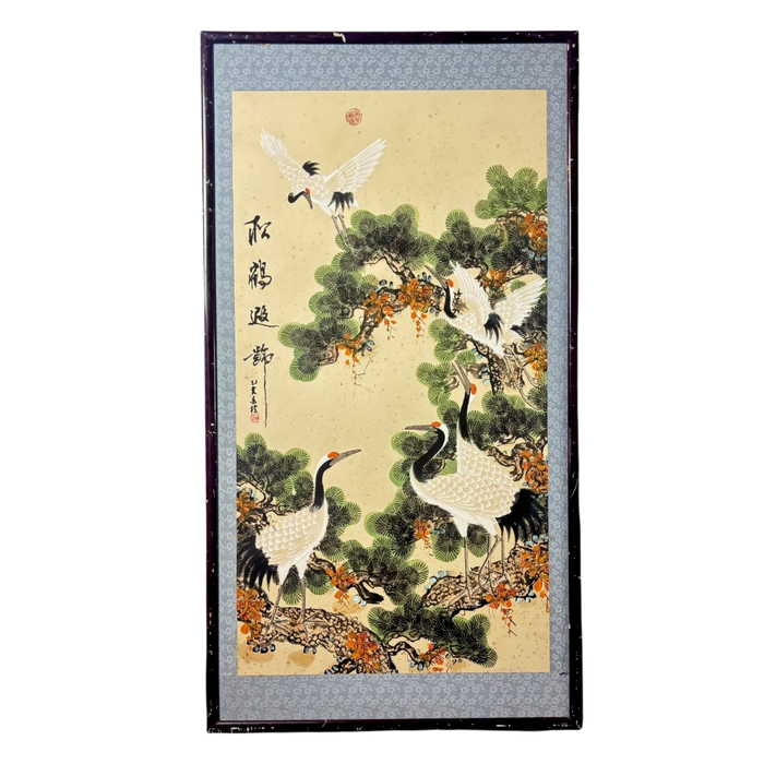 Crane with trees frame