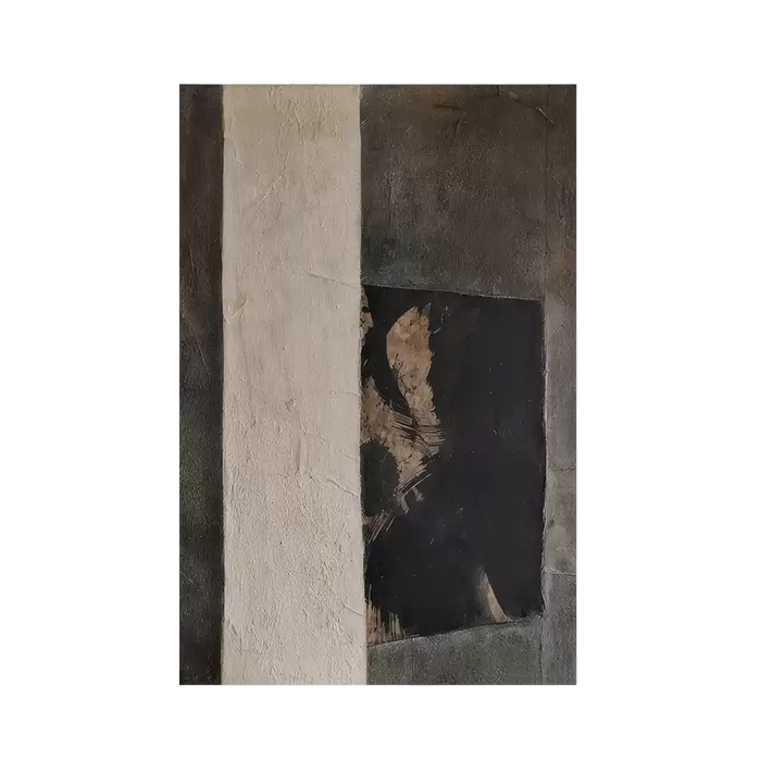 Dark gray canvas artwork