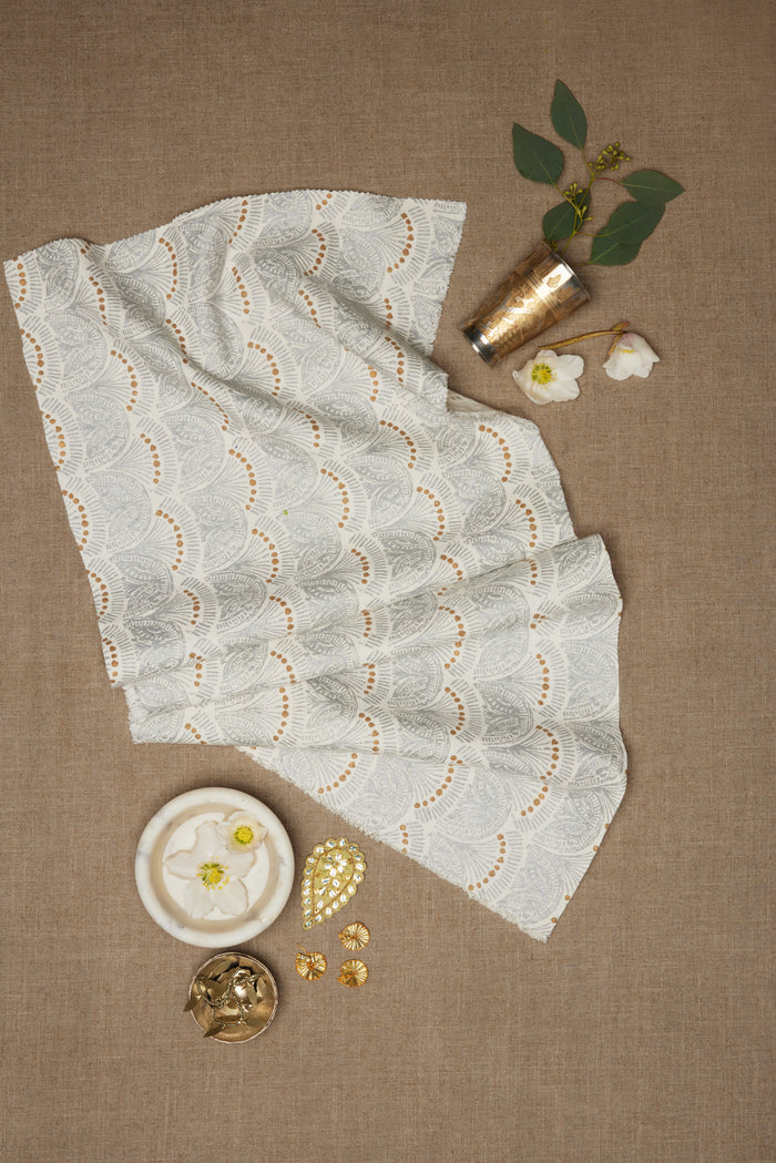 Faris Silver Fabric by John Robshaw