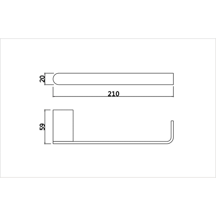 Glamour Matte Black Guest Towel Holder - Acqua Bathrooms