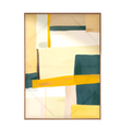 Green and yellow colour block on canvas