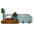 House, sky, tree decor