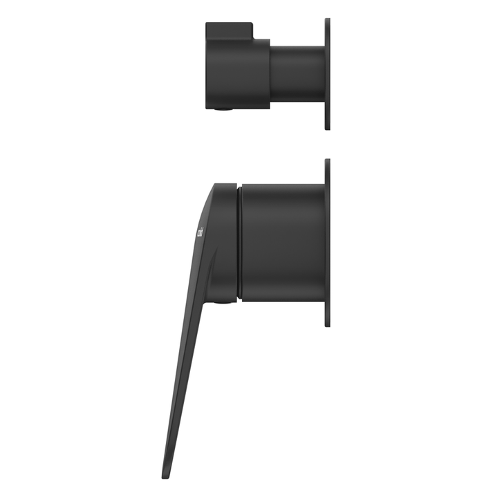 Lantra Matte Black Shower Mixer Diverter - 2P - Trim Kit Only