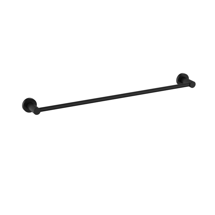 Linie Fluted Matt Black Single Towel Rail 600 mm – 9902-600MB