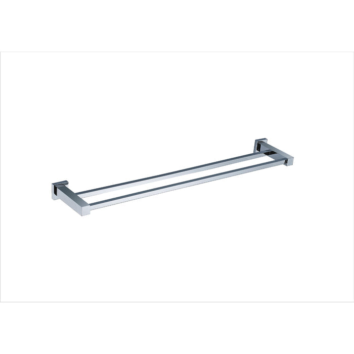 Luxury Chrome 600mm Double Towel Holder - Acqua Bathrooms