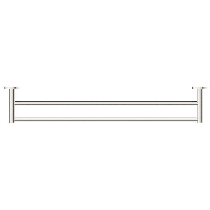Mica Brushed Nickel Double Towel Rail - 800mm
