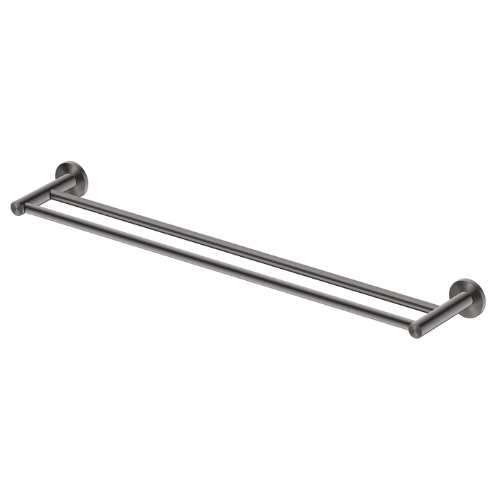 Mica Gun Metal Double Towel Rail - 800mm