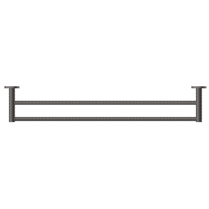 Mica Gun Metal Double Towel Rail - 800mm