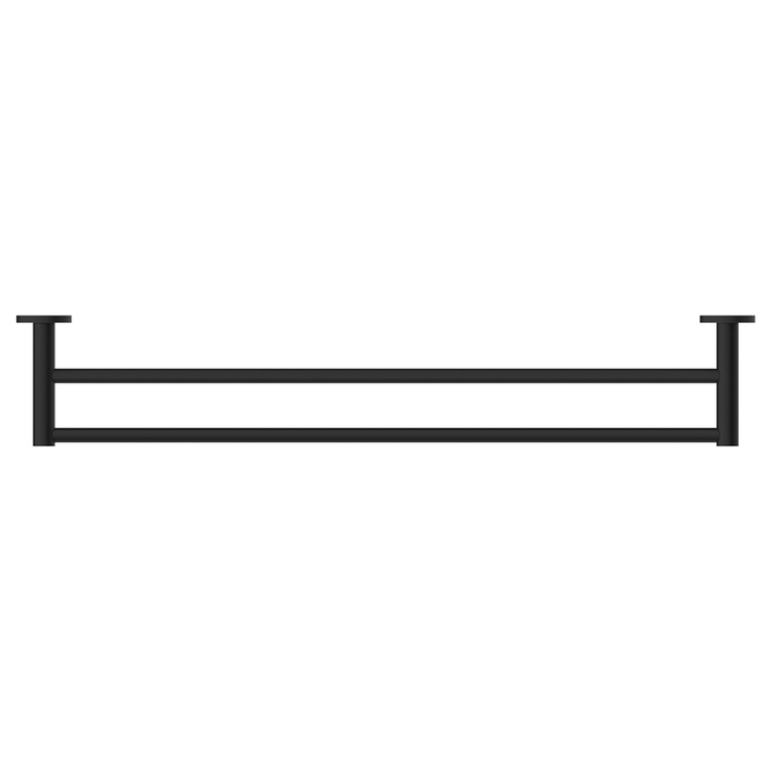 Mica Matte Black Double Towel Rail - 800mm