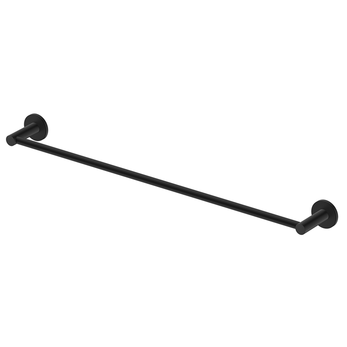 Mica Matte Black Single Towel Rail - 600mm