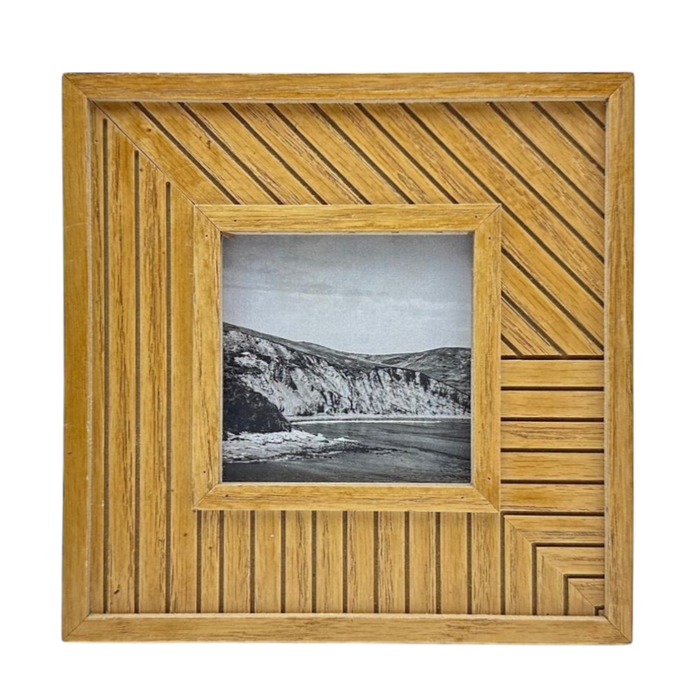 Patterned wood frame