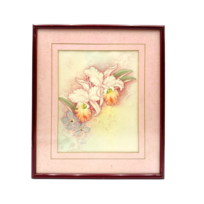 Pink floral painting