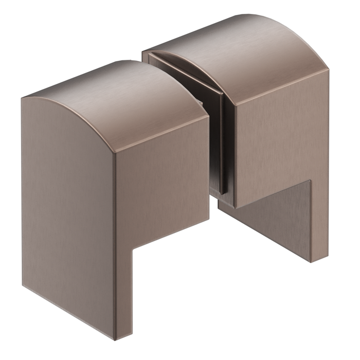 Shower Screen Dusk Bronze Handle - Square Lever