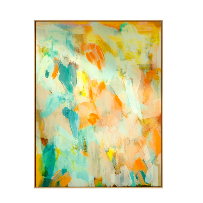 Teal and orange painting